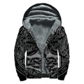 Mjolnir Hammer Of Thor Print Sherpa Lined Zip Up Hoodie