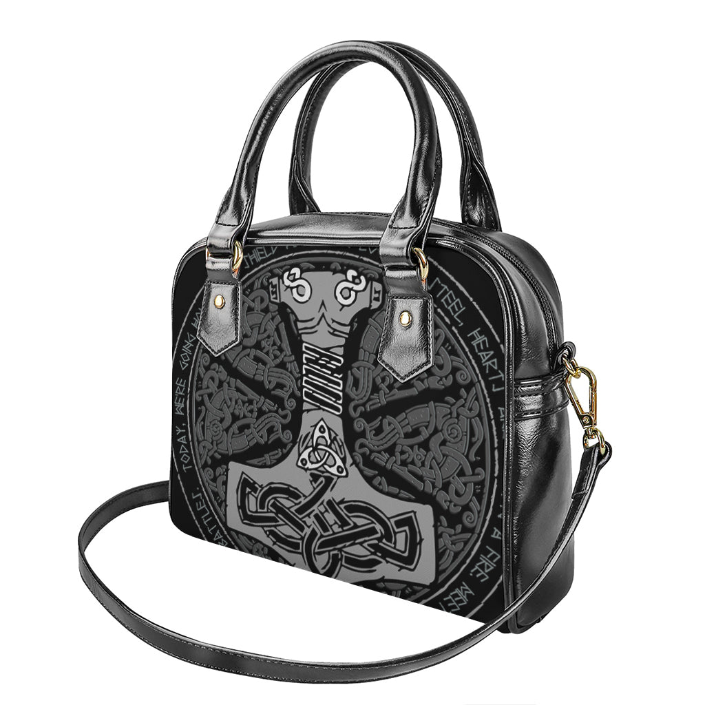 Mjolnir Hammer Of Thor Print Shoulder Handbag