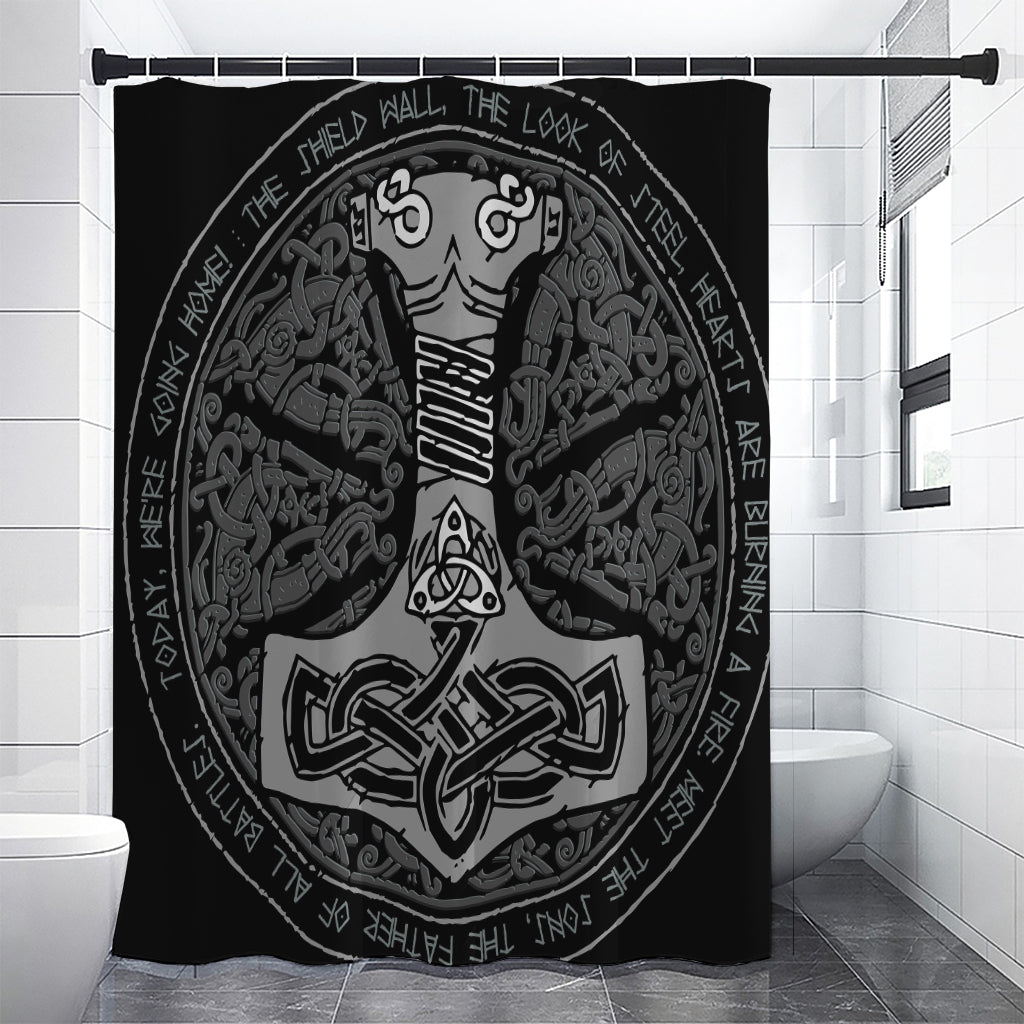 Mjolnir Hammer Of Thor Print Shower Curtain