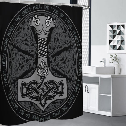 Mjolnir Hammer Of Thor Print Shower Curtain