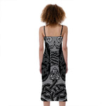 Mjolnir Hammer Of Thor Print Slim Fit Midi Cami Dress