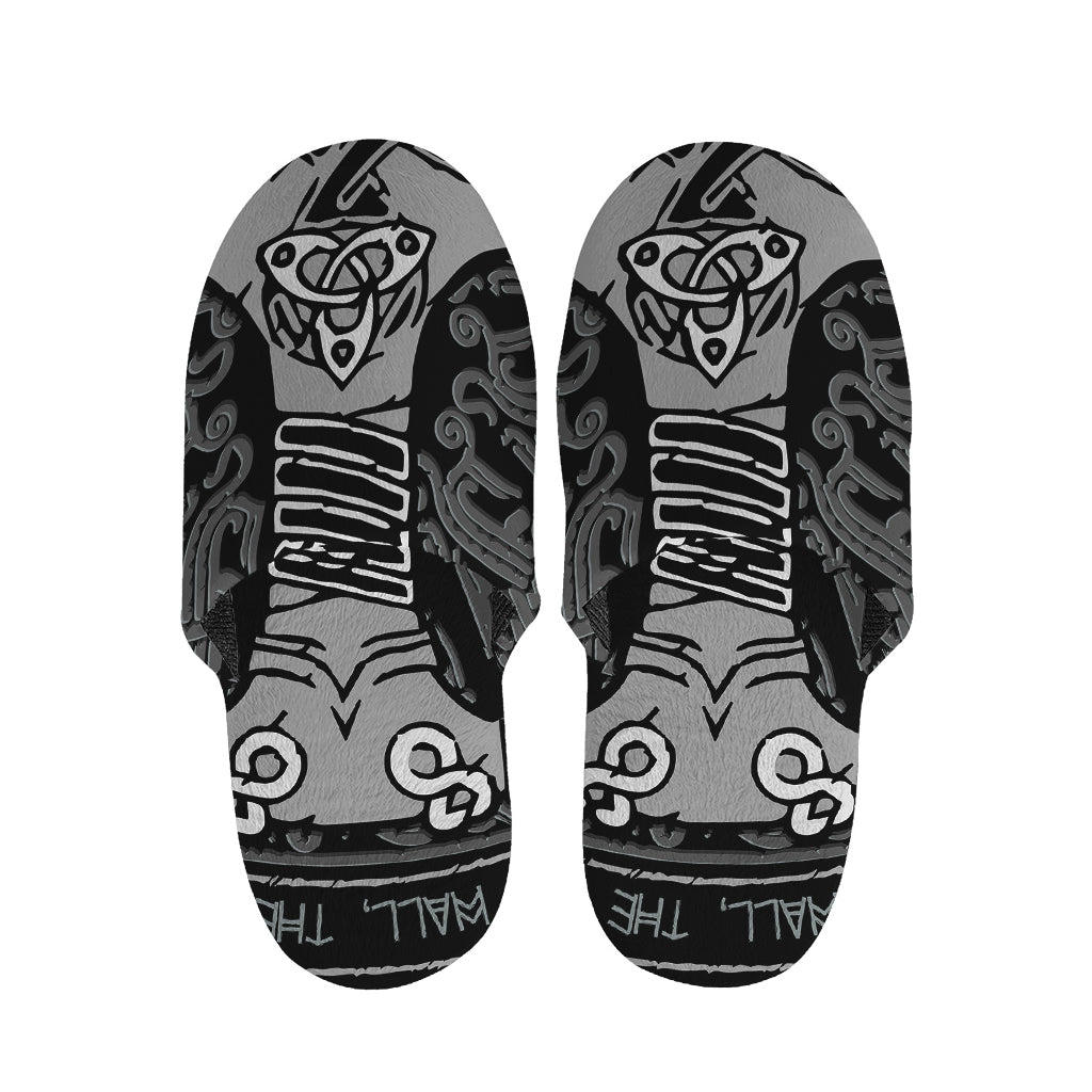 Mjolnir Hammer Of Thor Print Slippers