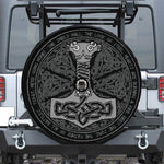 Mjolnir Hammer Of Thor Print Tire Cover With Camera Hole