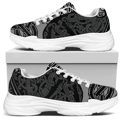 Mjolnir Hammer Of Thor Print White Chunky Shoes