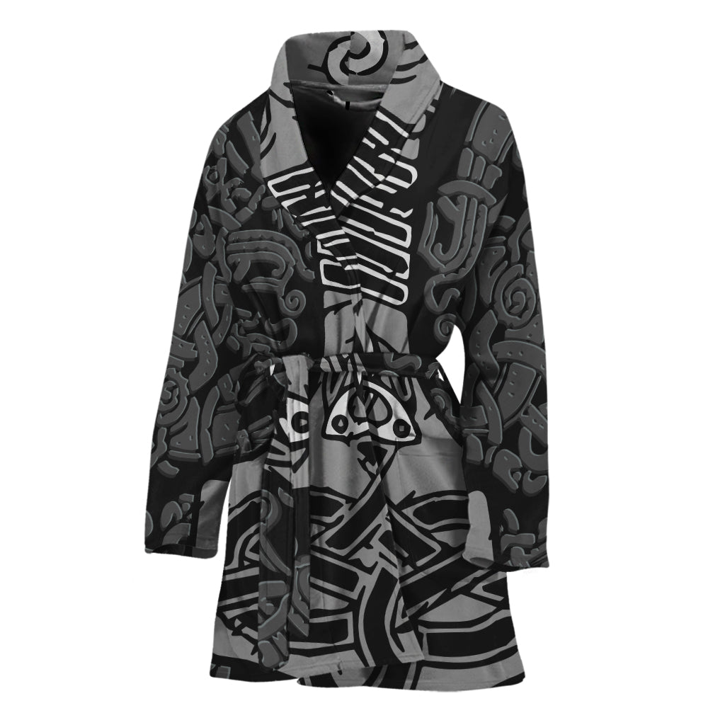 Mjolnir Hammer Of Thor Print Women's Bathrobe