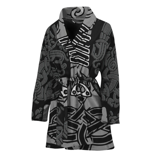 Mjolnir Hammer Of Thor Print Women's Bathrobe