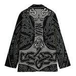 Mjolnir Hammer Of Thor Print Women's Blazer