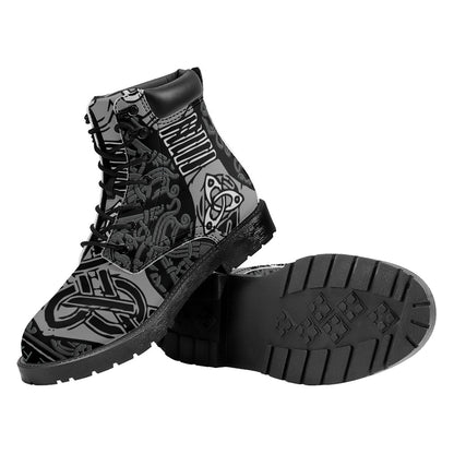 Mjolnir Hammer Of Thor Print Work Boots