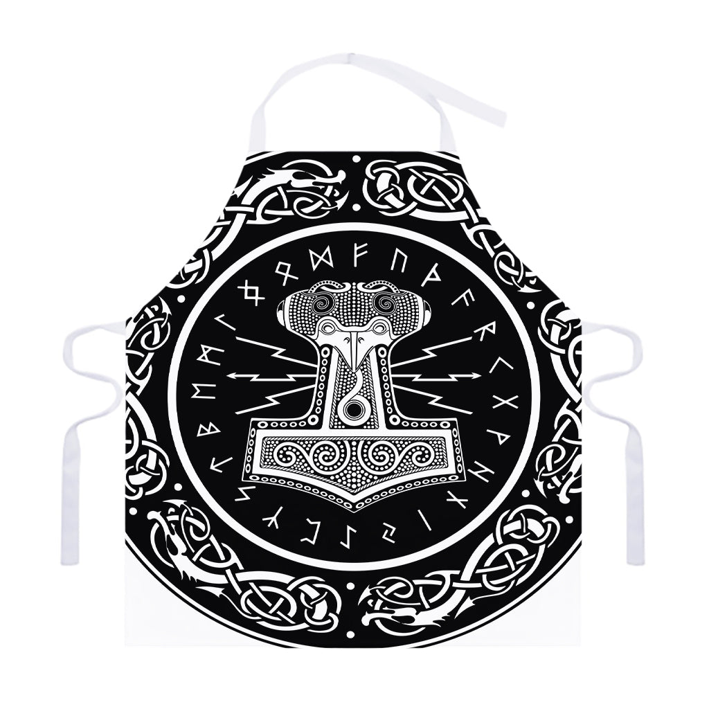 Mjolnir Norse Mythology Print Adjustable Apron