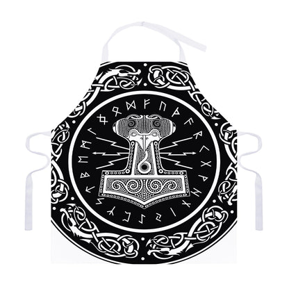 Mjolnir Norse Mythology Print Adjustable Apron