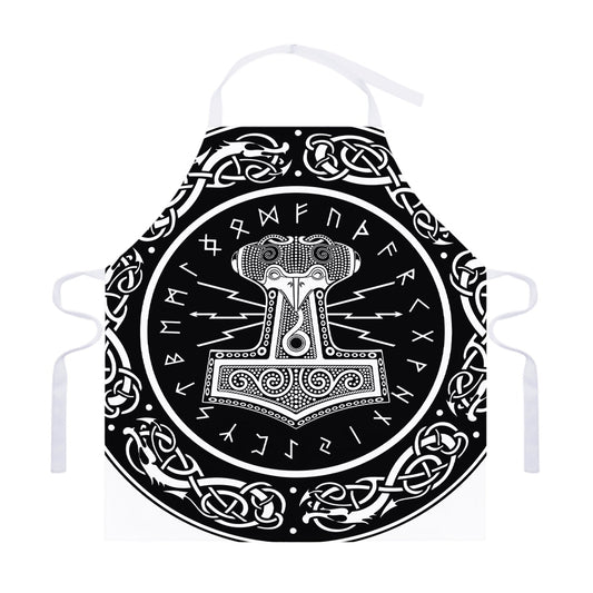 Mjolnir Norse Mythology Print Adjustable Apron