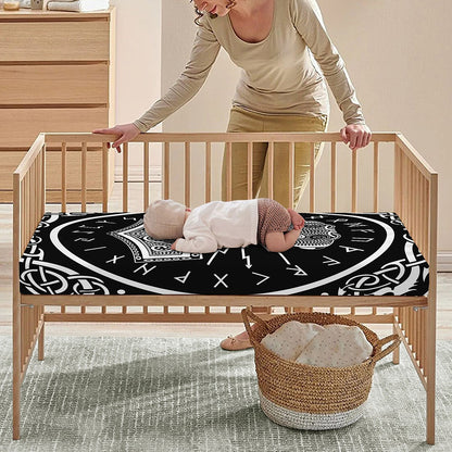 Mjolnir Norse Mythology Print Baby Crib Sheet