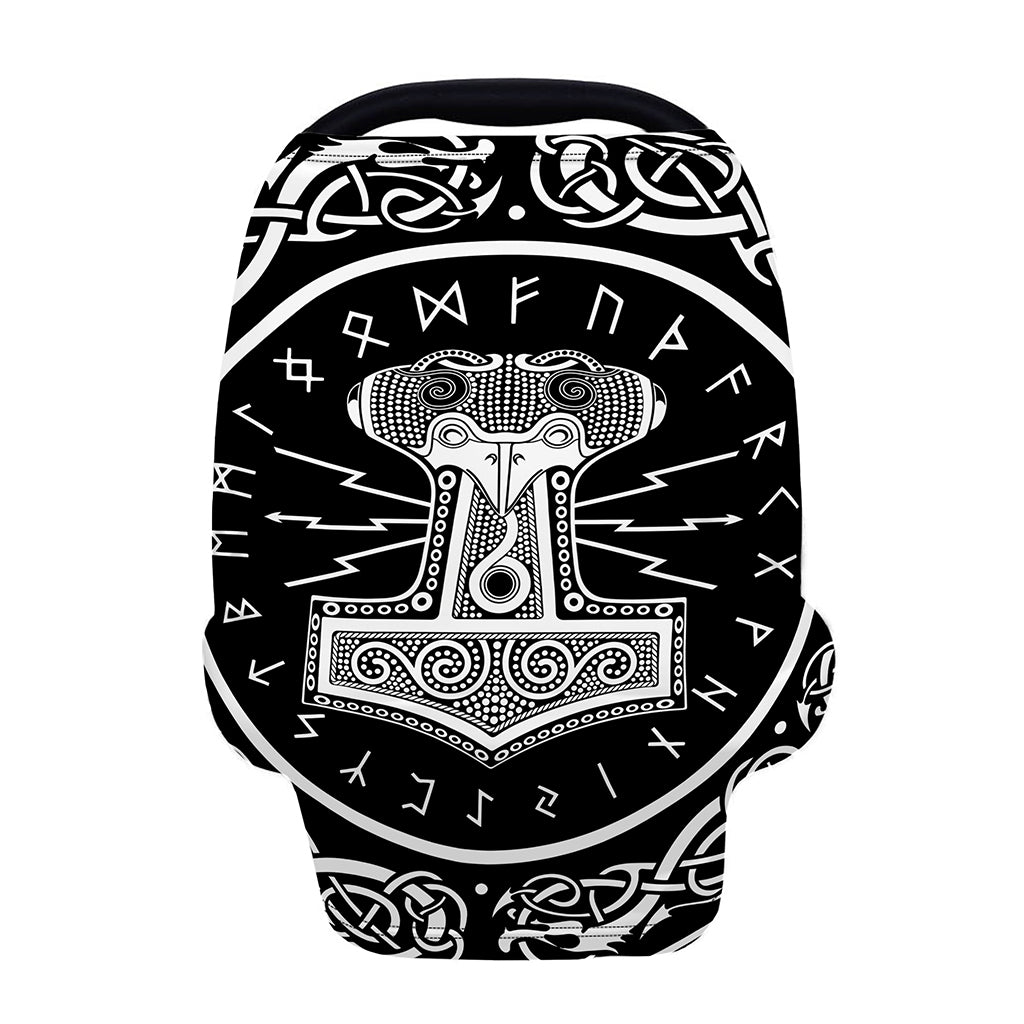 Mjolnir Norse Mythology Print Baby Seat Cover