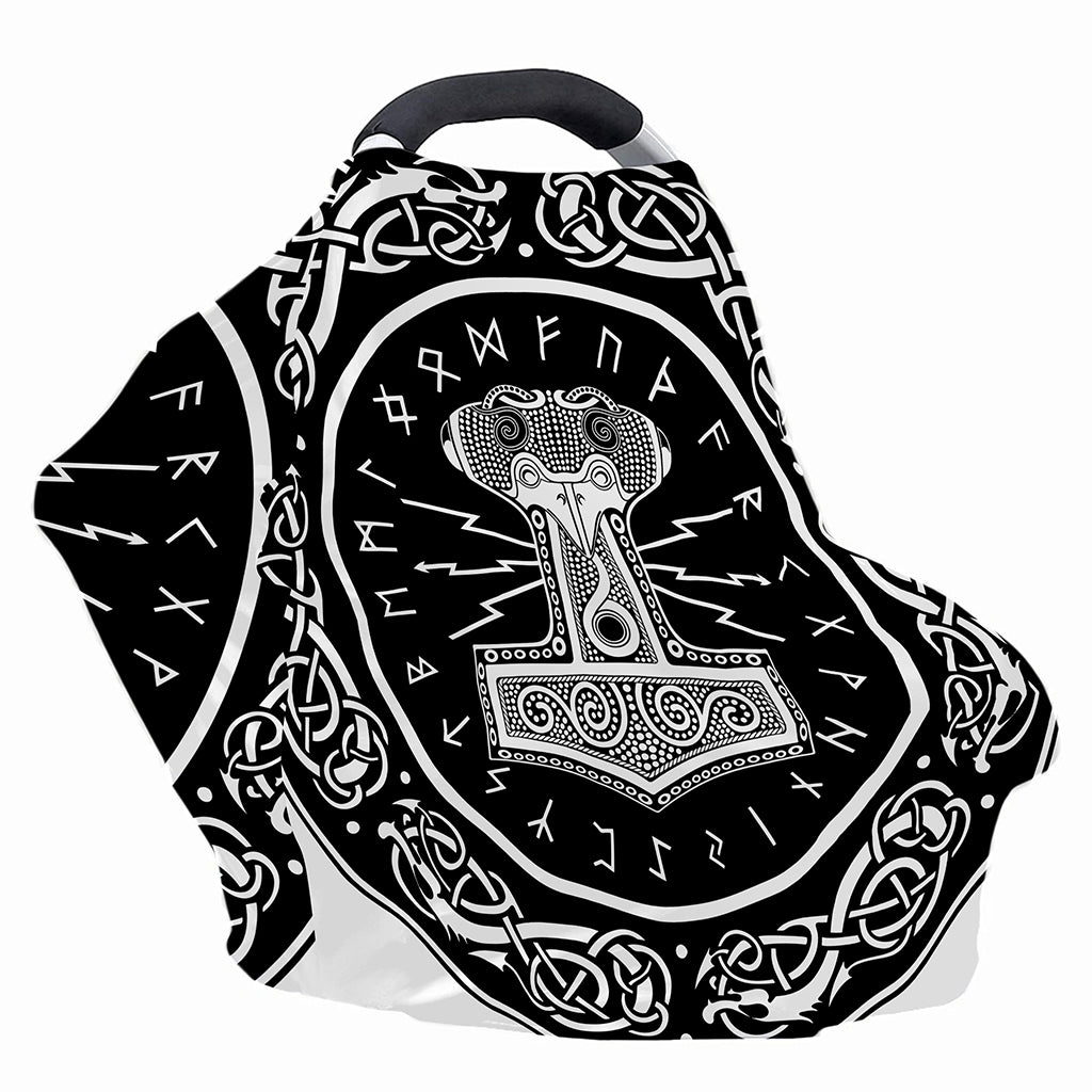 Mjolnir Norse Mythology Print Baby Seat Cover