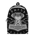 Mjolnir Norse Mythology Print School Backpack