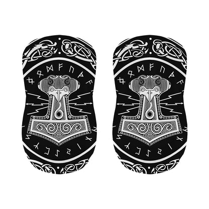 Mjolnir Norse Mythology Print Bar Stool Covers
