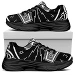 Mjolnir Norse Mythology Print Black Chunky Shoes