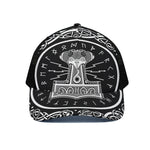 Mjolnir Norse Mythology Print Black Mesh Trucker Cap