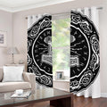Mjolnir Norse Mythology Print Dimout Grommet Curtains