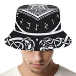 Mjolnir Norse Mythology Print Bucket Hat