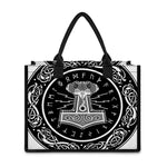 Mjolnir Norse Mythology Print Canvas Tote Bag