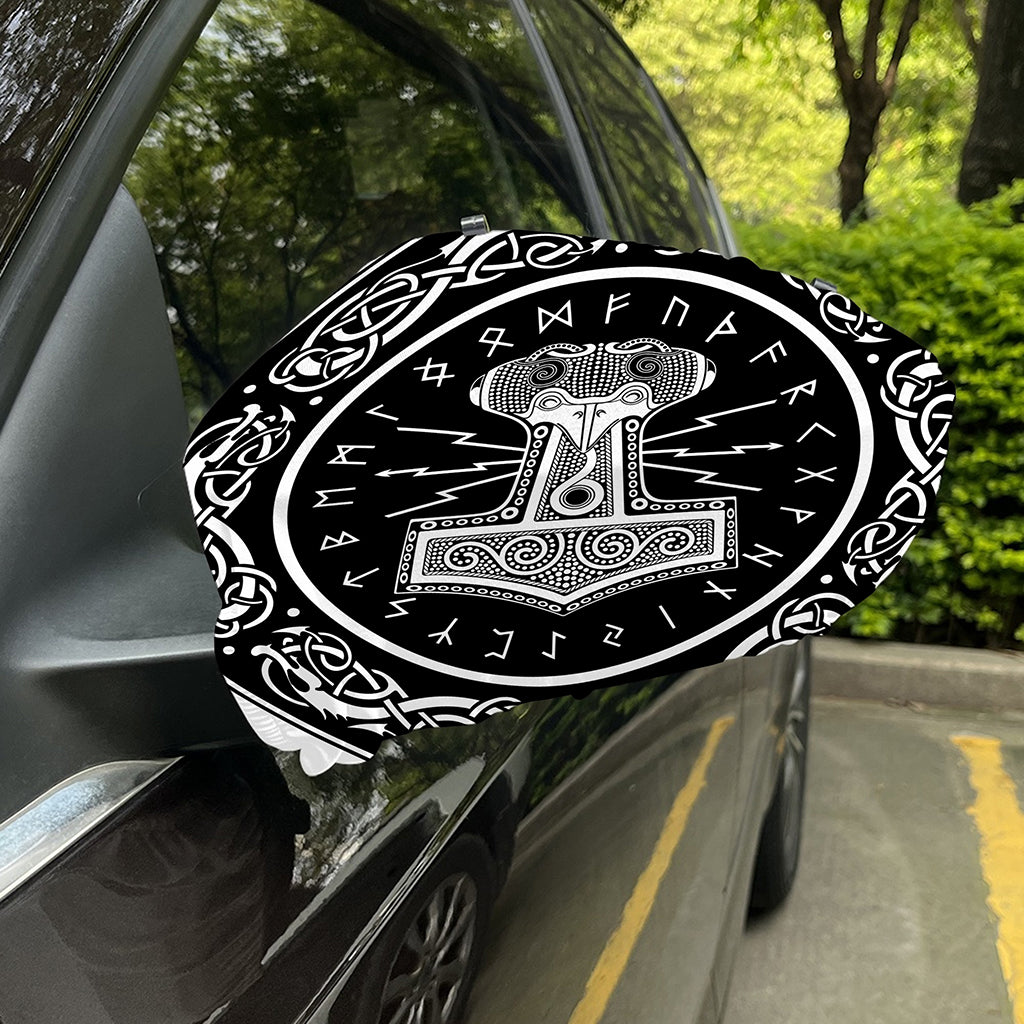 Mjolnir Norse Mythology Print Car Side Mirror Covers