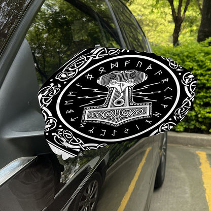 Mjolnir Norse Mythology Print Car Side Mirror Covers