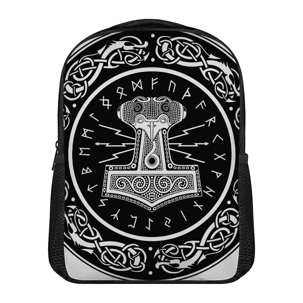 Mjolnir Norse Mythology Print Casual Backpack