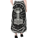 Mjolnir Norse Mythology Print Chiffon Maxi Skirt