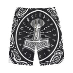 Mjolnir Norse Mythology Print Cotton Shorts