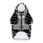 Mjolnir Norse Mythology Print Dog Zip Up Hoodie