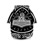 Mjolnir Norse Mythology Print Dog Zip Up Hoodie