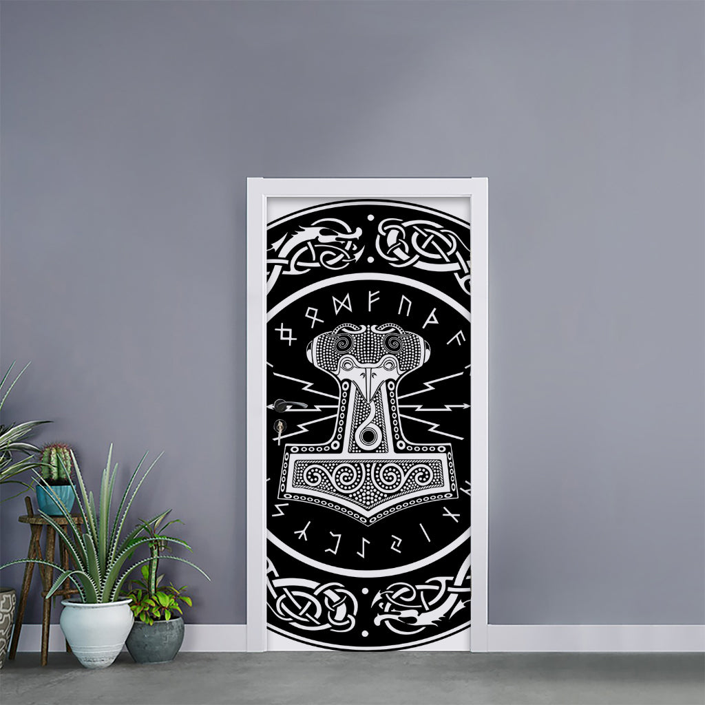 Mjolnir Norse Mythology Print Door Sticker