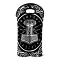 Mjolnir Norse Mythology Print Double Neoprene Wine Tote