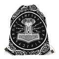 Mjolnir Norse Mythology Print Drawstring Bag