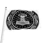 Mjolnir Norse Mythology Print Flag