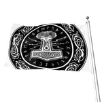 Mjolnir Norse Mythology Print Flag