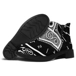 Mjolnir Norse Mythology Print Flat Ankle Boots