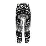 Mjolnir Norse Mythology Print Fleece Lined Knit Pants
