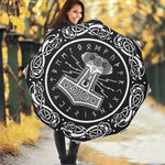 Mjolnir Norse Mythology Print Foldable Umbrella