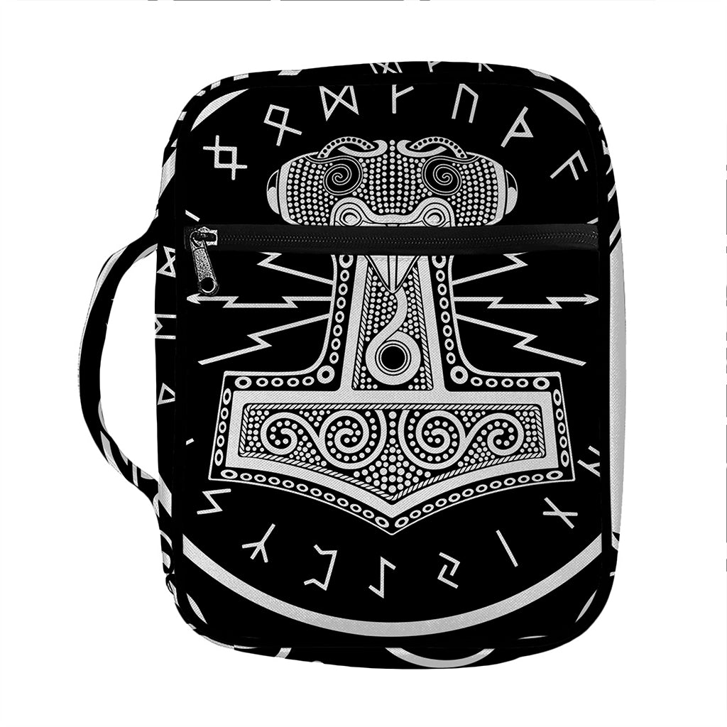 Mjolnir Norse Mythology Print Front Pocket Bible Bag
