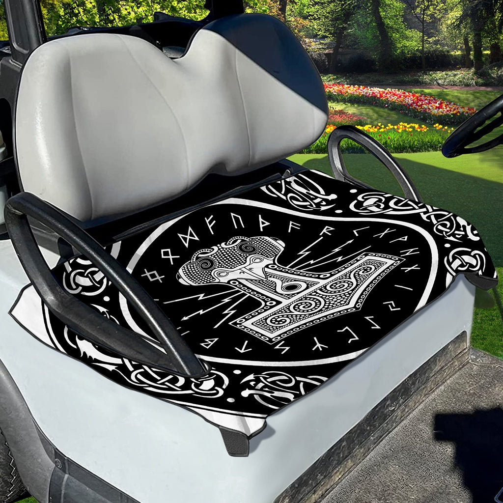 Mjolnir Norse Mythology Print Golf Cart Seat Cover