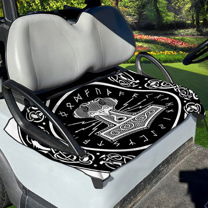 Mjolnir Norse Mythology Print Golf Cart Seat Cover