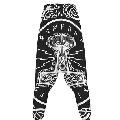 Mjolnir Norse Mythology Print Hammer Pants