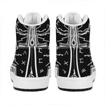 Mjolnir Norse Mythology Print High Top Leather Sneakers