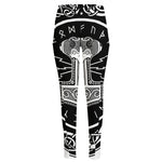 Mjolnir Norse Mythology Print High-Waisted Pocket Leggings
