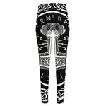 Mjolnir Norse Mythology Print High-Waisted Pocket Leggings