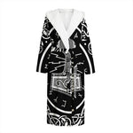 Mjolnir Norse Mythology Print Hooded Bathrobe