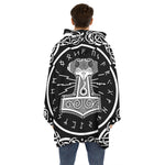 Mjolnir Norse Mythology Print Hoodie Blanket