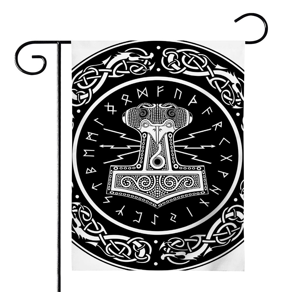 Mjolnir Norse Mythology Print House Flag